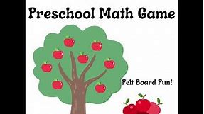 Apple Tree Math: A Simple Preschool Learning Game: Kindergarten Math Game: Felt Board Game