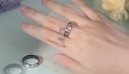 Personalized Matching Heart Promise Rings His & Hers