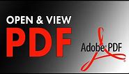 How to Open and View PDF Files