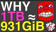 Kilobytes, Kibibytes, and Why 1 TB ≈ 931 GiB