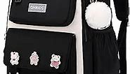 QHRIDS Girls Backpack Aesthetic Laptop Backpacks 15.6 Inch Kids Elementary College School Bag Kawaii Large Bookbag Anime Casual Travel Daypack for Teen Girls Women Students