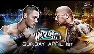 WWE Wrestlemania XXVIII (28) : John Cena Vs The Rock Matchcard