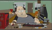 fat southpark guy playing world of warcraft