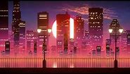 Vaporwave Aesthetic City Sunset Live Desktop Wallpaper - 4K UHD Looping Screensaver FREE Download!