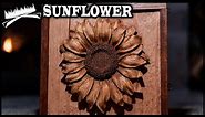 SUNFLOWER WOODCARVING - Relief Wood Carving A Sunflower With Depth and Unique but Simple Textures