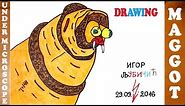 How to Draw a MAGGOT Under a Microscope Easy and Color | #MrUsegoodART
