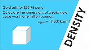 Calculate the Density of Gold - WORKED EXAMPLE - GCSE Physics
