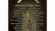 For Whom The Bell Tolls Metallica Song Lyrics Wall Art- 11 x 14" Rock Music Art Print-Ready to Frame. Vintage Home-Office-Studio-Cave Decor. Perfect Gift for Musicians & All Metallica Fans!