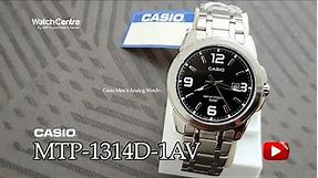 Casio MTP-1314D-1AV Enticer Men's Analog Wrist Watch in Black Dial & Silver Chain