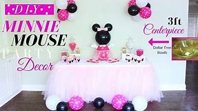 Minnie Mouse DIY Party Decorations | Minnie Mouse DIY Centerpiece | DIY Kids Party Decor for Girls