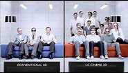 LG Cinema 3D TV- Battle of the glasses- Test 1
