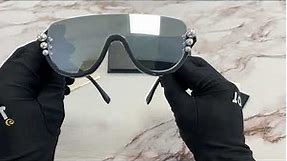 Fendi Sunglasses Model-FF0296 Color-KB70T Black-Gold-Logo/Silver Mirror Lenses