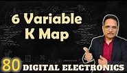 6 variable K Map, 6 variable Karnaugh Map, 6 variable K Map Example, 6 variable Karnaugh Map Example