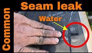 EPDM Rubber Flat Roof Seam Leak repair in 3 minutes Results are amazing Must See