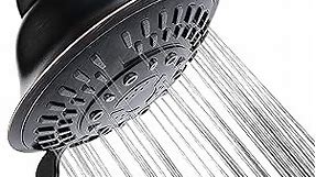 BRIGHT SHOWERS Shower Head High Pressure Rain Showerhead 5 Spray Setting Fixed Shower head Angle Adjustable Bathroom Showerhead, Oil Rubbed Bronze