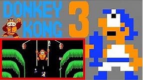 Donkey Kong 3 (FC · Famicom / NES) video game port | 64-round session for 1 Player 🎮