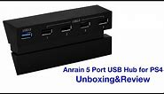 Add Three More USB Ports to Your PS4! Anrain USB Hub for PS4 Unboxing&Review