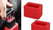 DS. DISTINCTIVE STYLE Seat Belt Holder Easy Access Seatbelt Accessories for Kids 2 Pieces (Red)