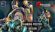 Gears of War - 10 Minutes to Design a Gaming Poster - Photoshop Tutorial