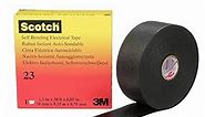 3M Scotch Rubber Splicing Tape 23, 1-1/2 in x 30 ft, Professional Premium Grade, Self-Fusing (EPR based) Rubber Electrical Insulating Tape, Highly Conformable, MRO, Electrical Construction, 1 Roll