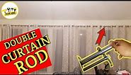 How to install double curtain rods