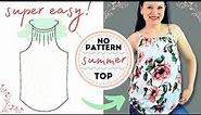How to sew the EASIEST TOP ever? Just 1 piece to make this PILLOWCASE top or dress
