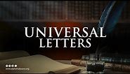 Universal Letters | English | Dr. Johnson CMF