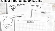 Brainstorming Graphic Organizers Ideas Worksheet Mind Map Brain Dump Thought Web