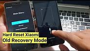 Dua metode hard reset Xiaomi, Old Recovery mode logo handphone kabel data
