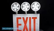 New York Approved Steel Letter 8" Exit Sign Emergency Light, Steel Housing with Backup Battery,120-277V， Single and Double Faces,Fire Resistant UL Certified NYC-200