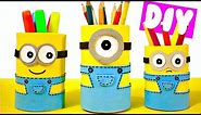DIY SCHOOL SUPPLIES for Back to School | Easy & Cute Minion Pencil Holders