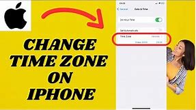 How To Change Time Zone On iPhone | Simple tutorial