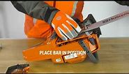 Husqvarna Chainsaws - How to unbox and assemble (445)