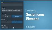Social Icons with Oxygen - Facebook, Instagram, Twitter, LinkedIn, YouTube, & RSS