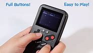 WeLohas Gameboy Case for iPhone 6 /6s /7/8,Handheld Retro 168 Classic Games,Color Video Display Game Case for iPhone,Anti-Scratch Shockproof Phone Cover for iPhone Black