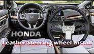 Honda CR-V Leather steering wheel install - DIY - Similar to Accord, Civic, Passport.