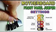 Motherboard Front Panel Jumper Settings | Power On Reset HDD Led Power Led Jumper Settings...