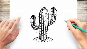 How To Draw Realistic Cactus Easy