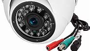 Analog CCTV Camera HD 1080P 4-in-1 (TVI/AHD/CVI/960H Analog) Security Dome Camera Outdoor Metal Housing, 24 IR-LEDs True Day & Night Monitoring 3.6mm Lens (White)