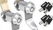 RV Locks for Storage Door 1 1/8 INCH, Camper Storage Locks for Travel Trailer Compartment Cabinet Drawer with Keys 1 1/8", Pack of 2 Locks with 4 Keyed Alike with Manual