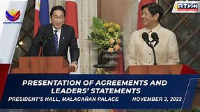 Presentation of Agreements and Leaders’ Statements