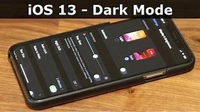 iOS 13 running on iPhone Xs Max - NEW Dark Mode