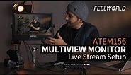 SEETEC ATEM156 Multiview Broadcast Monitor 15.6inches 4K HDMI and ATEM Mini Live Stream Setup