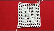 Filet Crochet Alphabet 'N' Tutorial