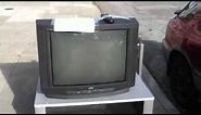 2000 JVC D-Series AV-27D201 CRT Television Set on the Street