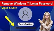 How To Remove Windows 11 Login Password And Lock Screen | Disable Windows 11 Login Password