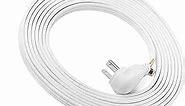 ClearMax 15 Ft, 3 Prong Extension Cord with Multiple Outlets, Heavy Duty 3 Outlet Extension Cord with Flat Head, Power Outlet for Use in Home, Garage or Workshop, 16 AWG Indoor Extension Cord, White