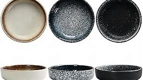 Dipping Bowl Set of 6, Ceramic Soy Sauce Dish set, Chip and Dip Bowls, Japanese Style 3 oz Round Small Bowls for Dipping Sushi Tomato Soy Sauce Dish Condiment Finger Bowls