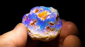 160 carat rough opal cut an unbelievable gem. Totally unexpected