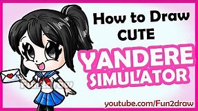 How to Draw a Yandere Simulator Chibi CUTE + EASY | Fun2draw Online Anime Lessons